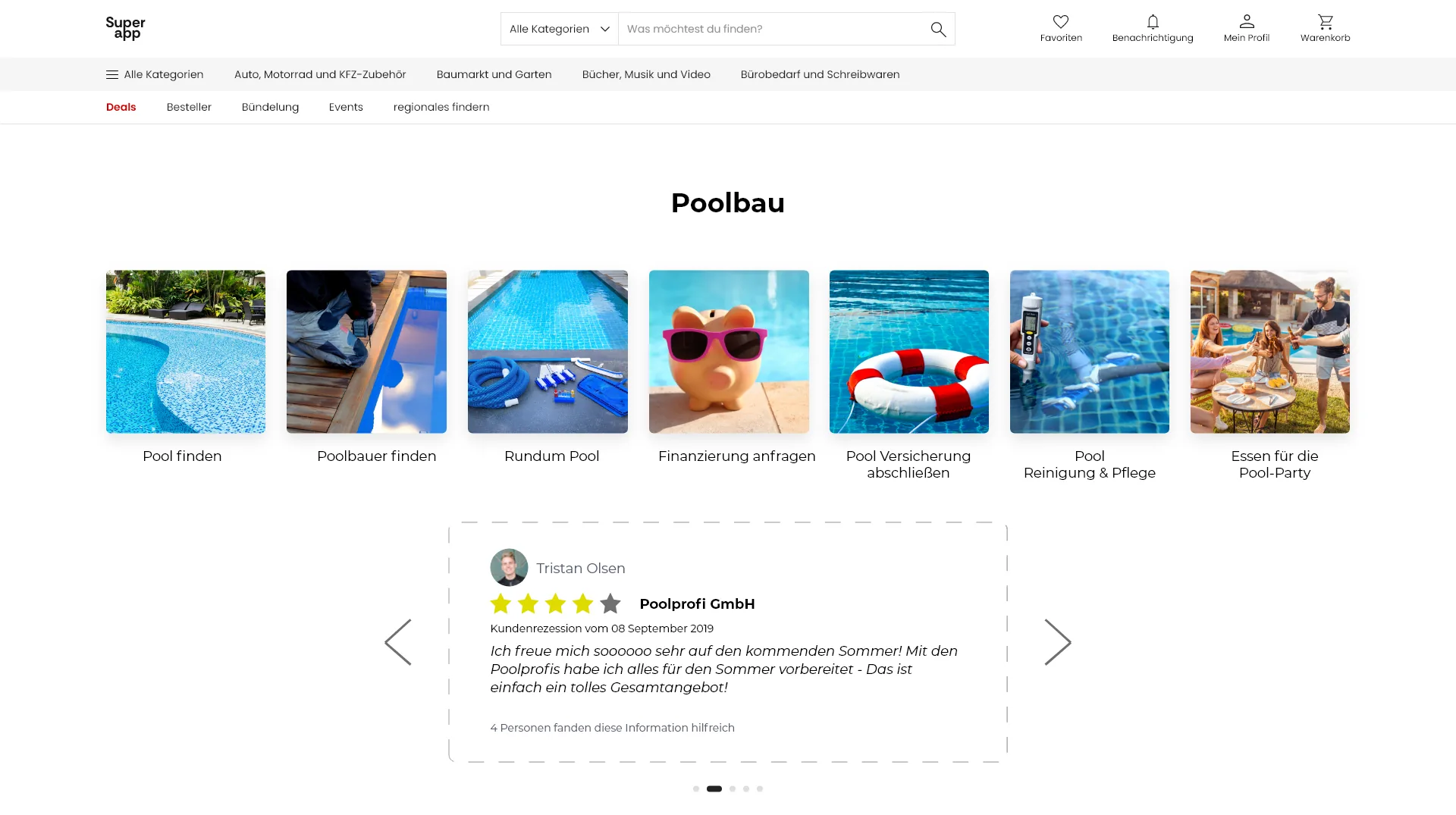 Customer Journey – Pool Construction