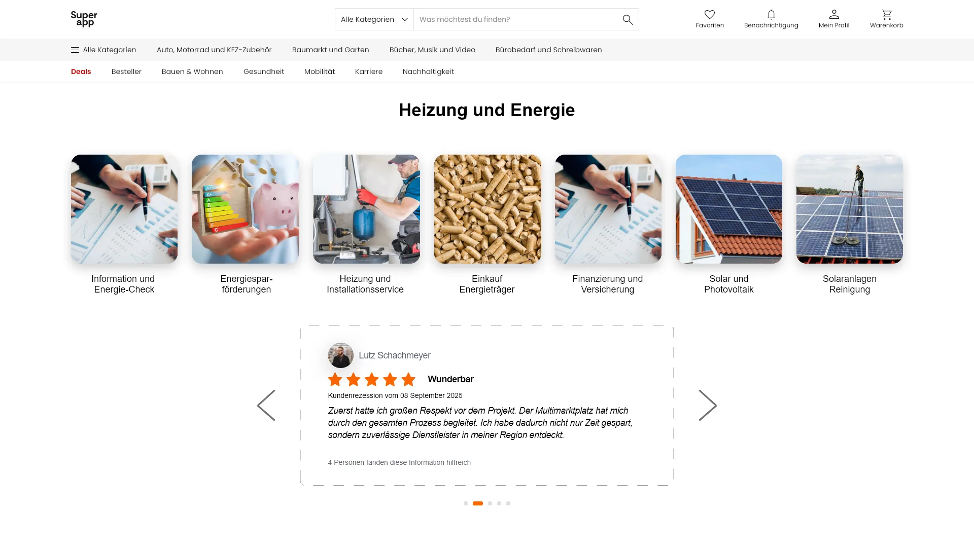 Heating & Energy – Customer Journey